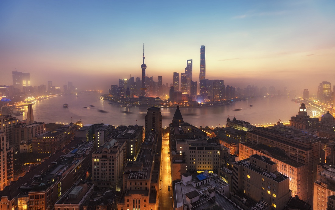 上海黄浦江夜景 高清摄影图片 mac壁纸下载 易点图网