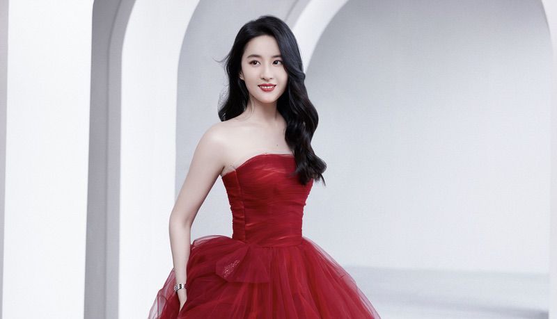 刘亦菲 红色礼服裙子 4K高清壁纸_易点图网