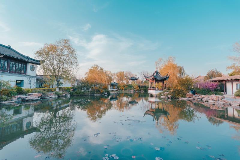 北京园博园 秋天风景 8K超清壁纸9504 × 6336 易点图网
