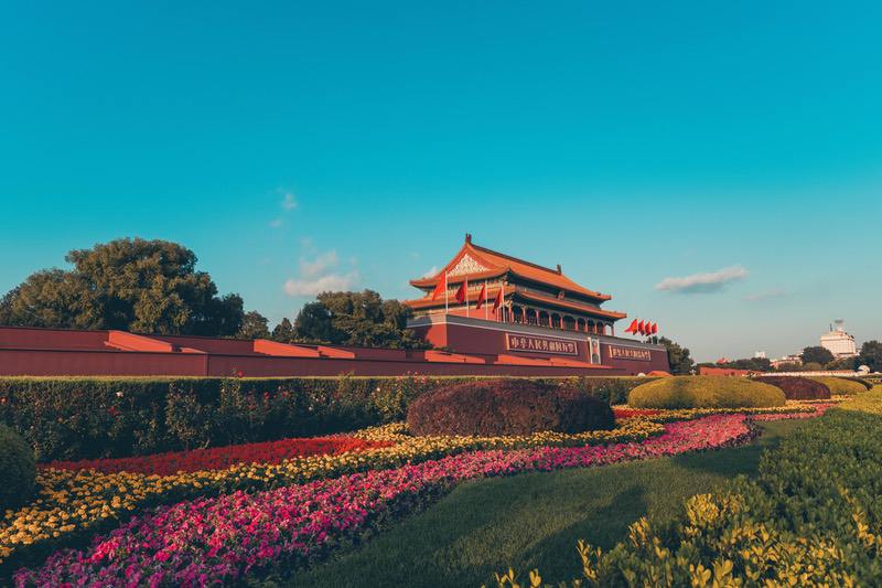 北京天安门城楼花坛 8K超清摄影作品 易点图片