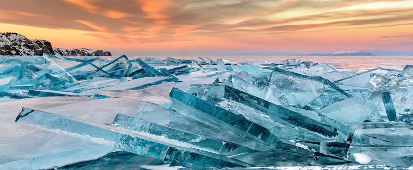 贝加尔湖冰川风景 8K壁纸下载 易点图网
